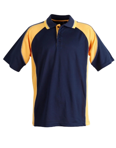 Picture of Winning Spirit, Mens Mini Waffle CoolDry Polo